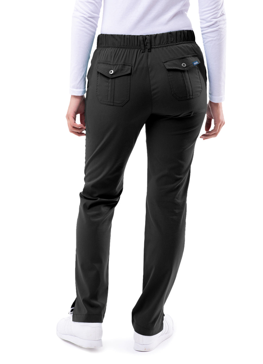 Pants Black-Women's Tapered leg Fit 6 Pocket Pant by Adar
