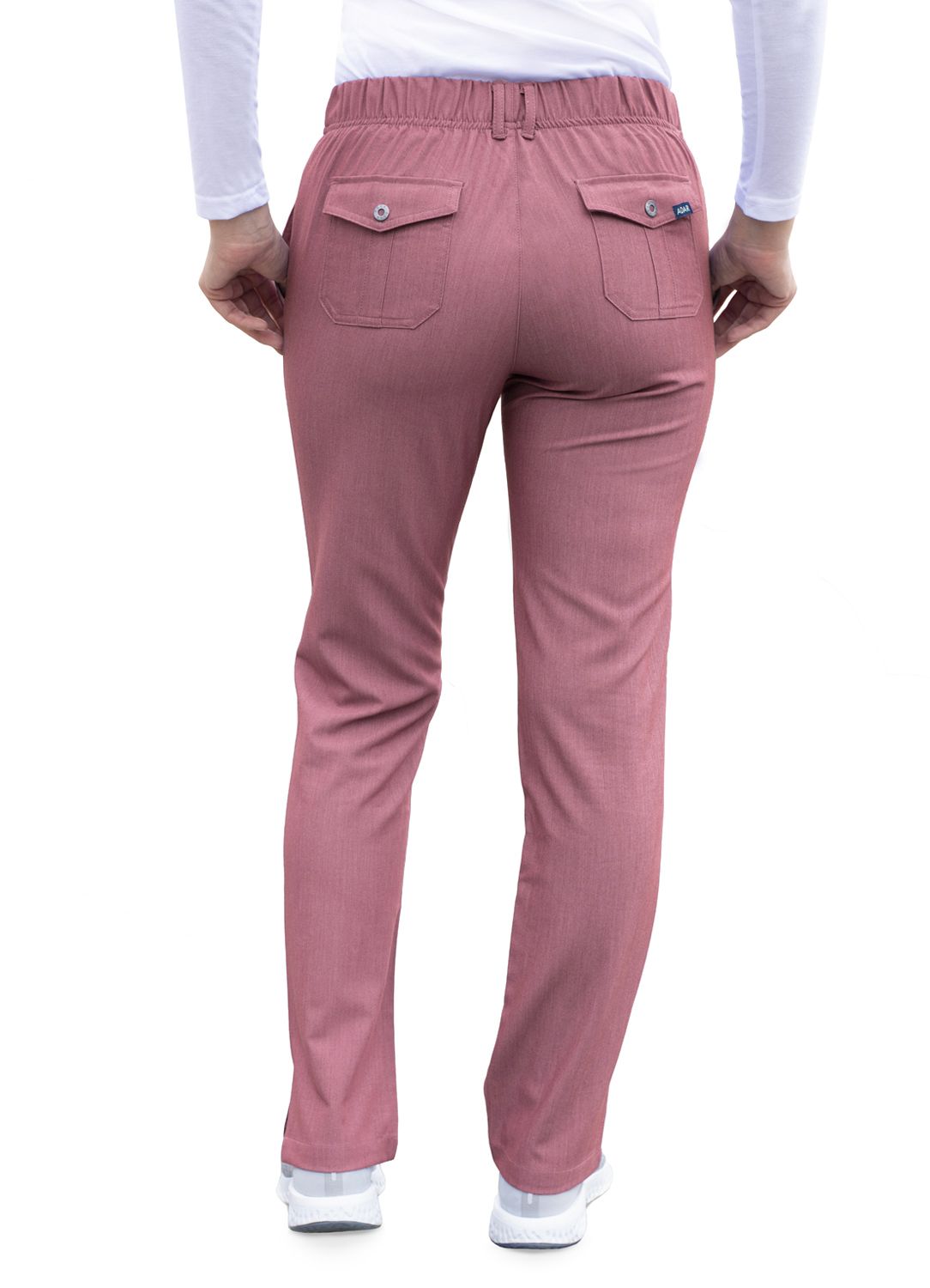 Adar Collection Heather Wine- Pro 6 POCKET PANT by Adar