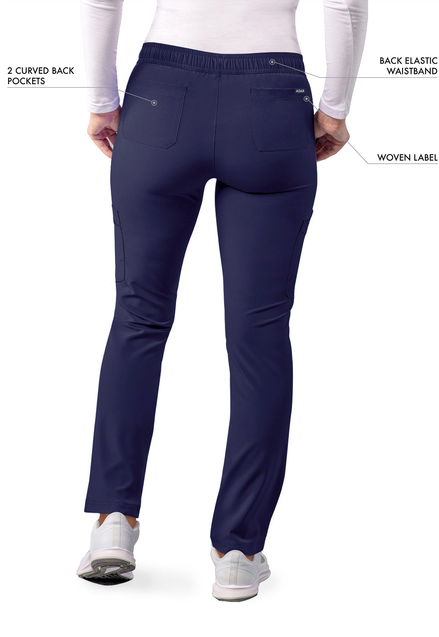Addition Women's Skinny Leg Cargo Pants-Navy
