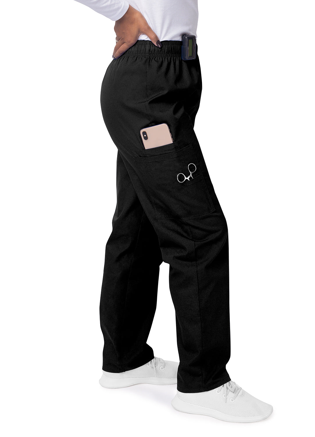 Sivvan Women's Comfort Elastic Drawstring Cargo Pants-Black
