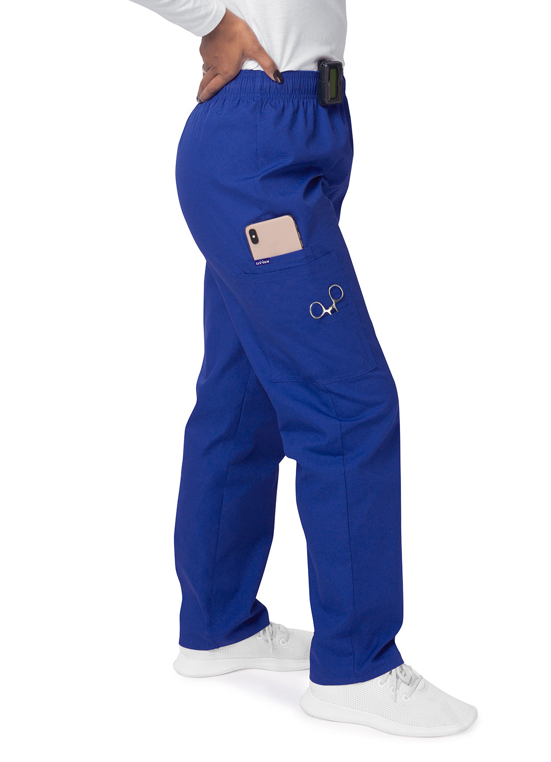 Sivvan Women's Comfort Elastic Drawstring Cargo Pants-Royal Blue