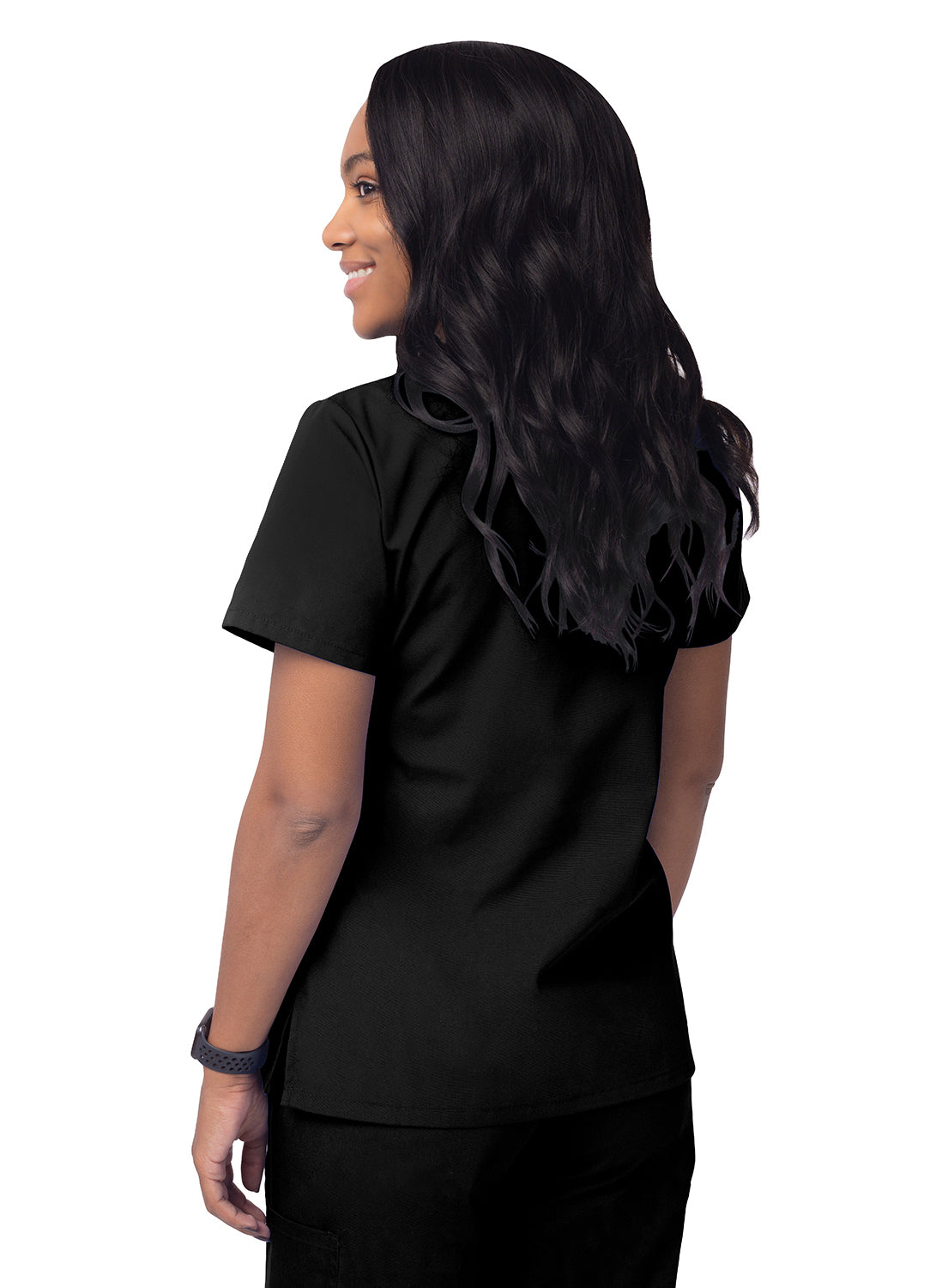 Sivvan Women’s Comfort Mock Wrap Top-Black