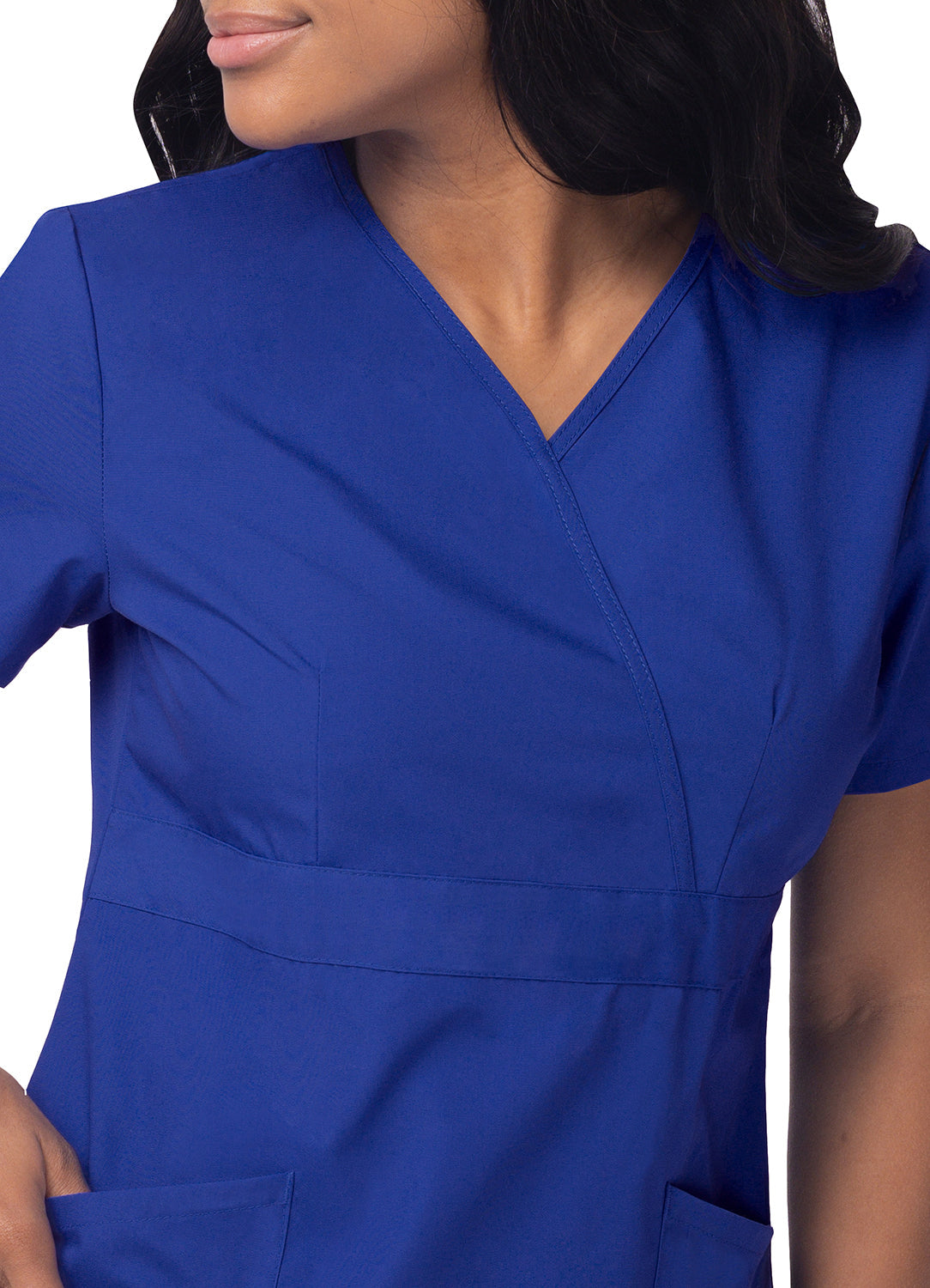 Sivvan Women’s Comfort Mock Wrap Top-Royal Blue