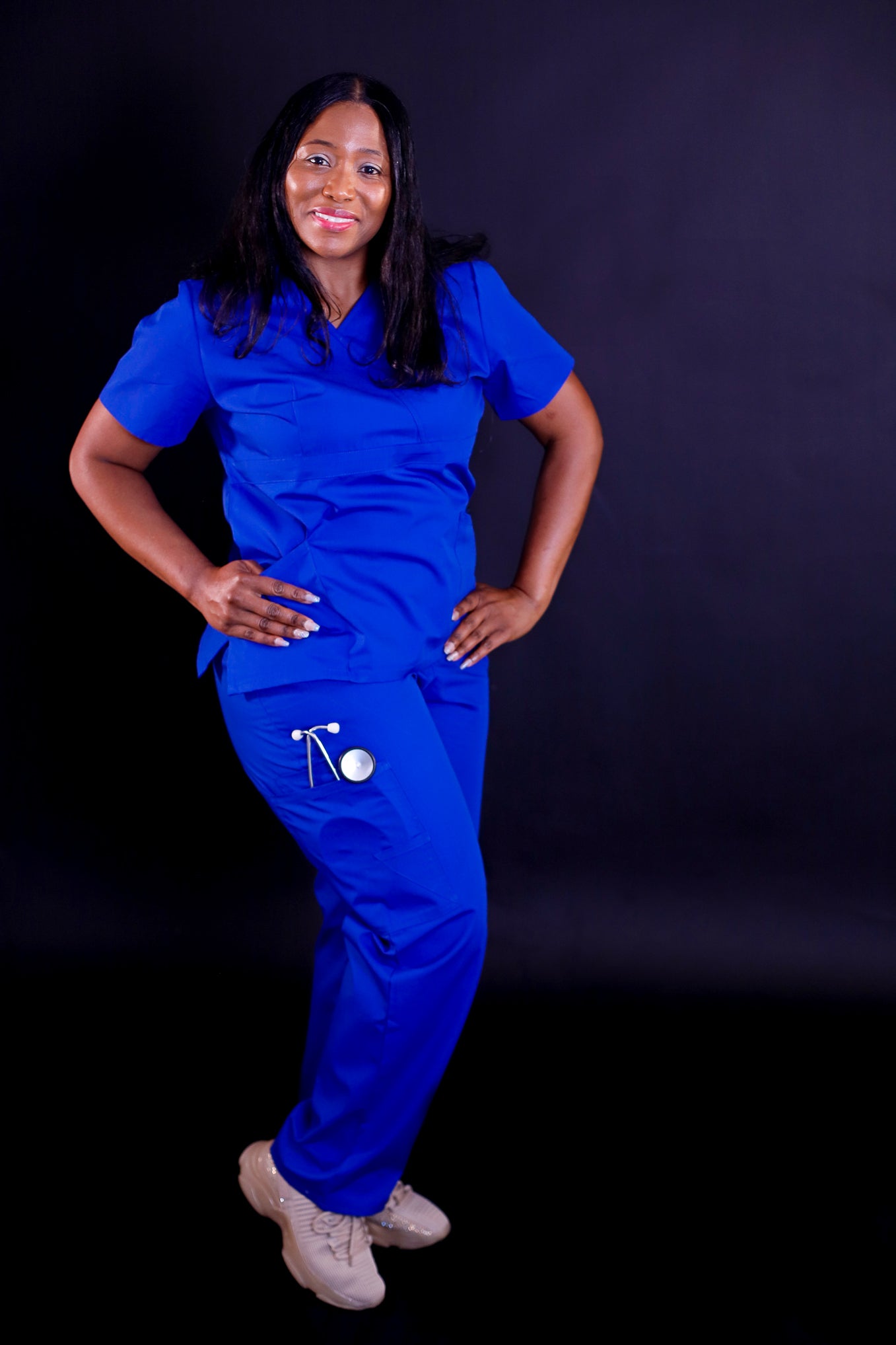 Sivvan Women's Comfort Elastic Drawstring Cargo Pants-Royal Blue