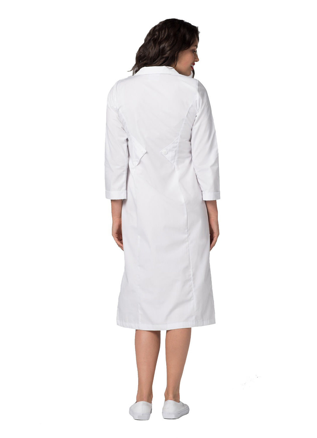 Double Embroidered Collar Dress-White