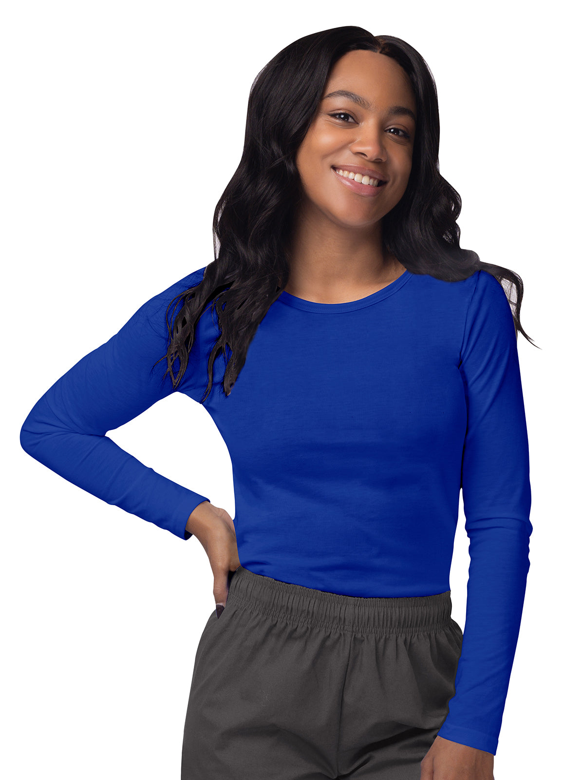 Women's Long Sleeve Comfort Tee-Royal Blue