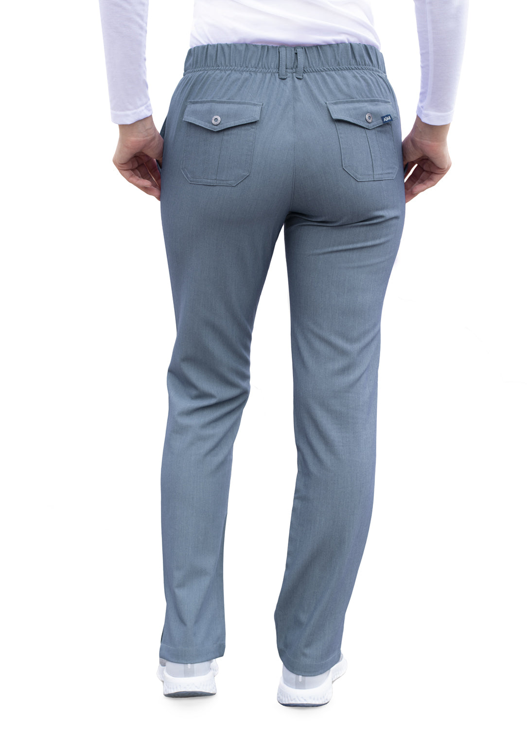 Adar Collection Heather Navy-WOMEN’S STRAIGHT LEG 6 POCKET PANTS