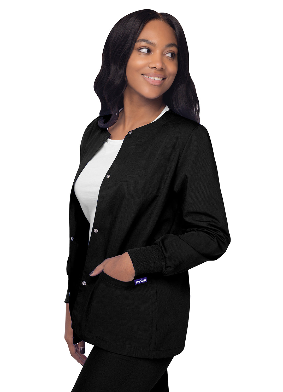 Jacket-Women's Warm Up Jacket by Sivvan-Black